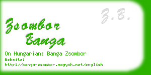 zsombor banga business card